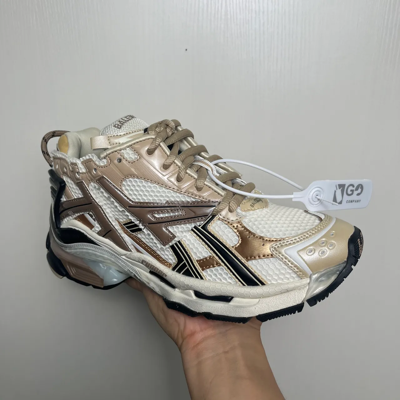 Balenciaga Runner Beige Gold White Chunky Sneakers 2
