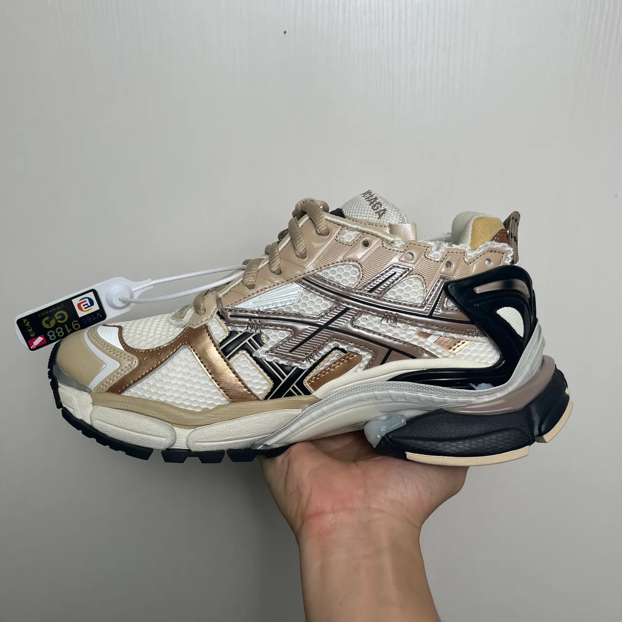 Balenciaga Runner Beige Gold White Chunky Sneakers 3