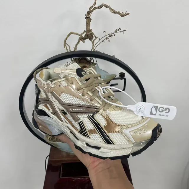Balenciaga Runner Beige Gold White Chunky Sneakers 6
