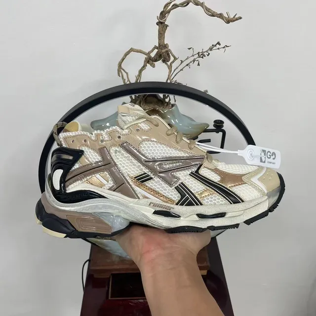 Balenciaga Runner Beige Gold White Chunky Sneakers 7