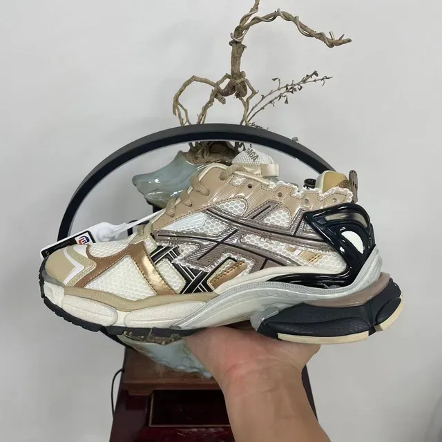 Balenciaga Runner Beige Gold White Chunky Sneakers 8