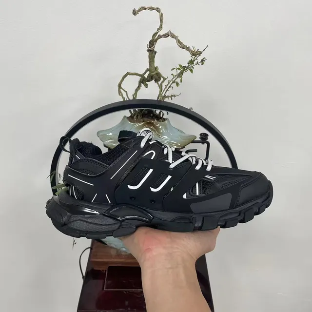 Balenciaga Runner Black and White Chunky Sneakers 6