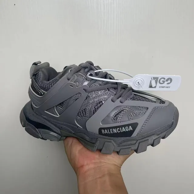 Balenciaga Runner Gray Layered Cage Chunky Sneakers 2