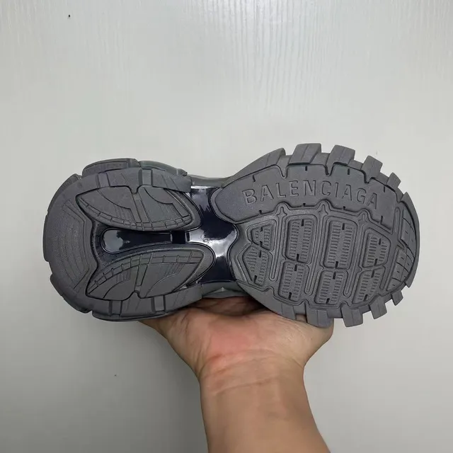 Balenciaga Runner Gray Layered Cage Chunky Sneakers 4