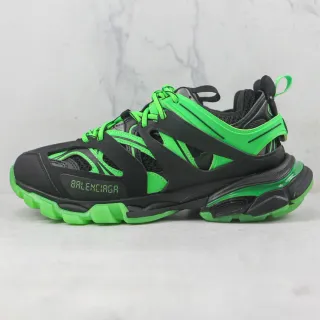 Balenciaga Runner أحذية نيون أخضر وأسود سميكة