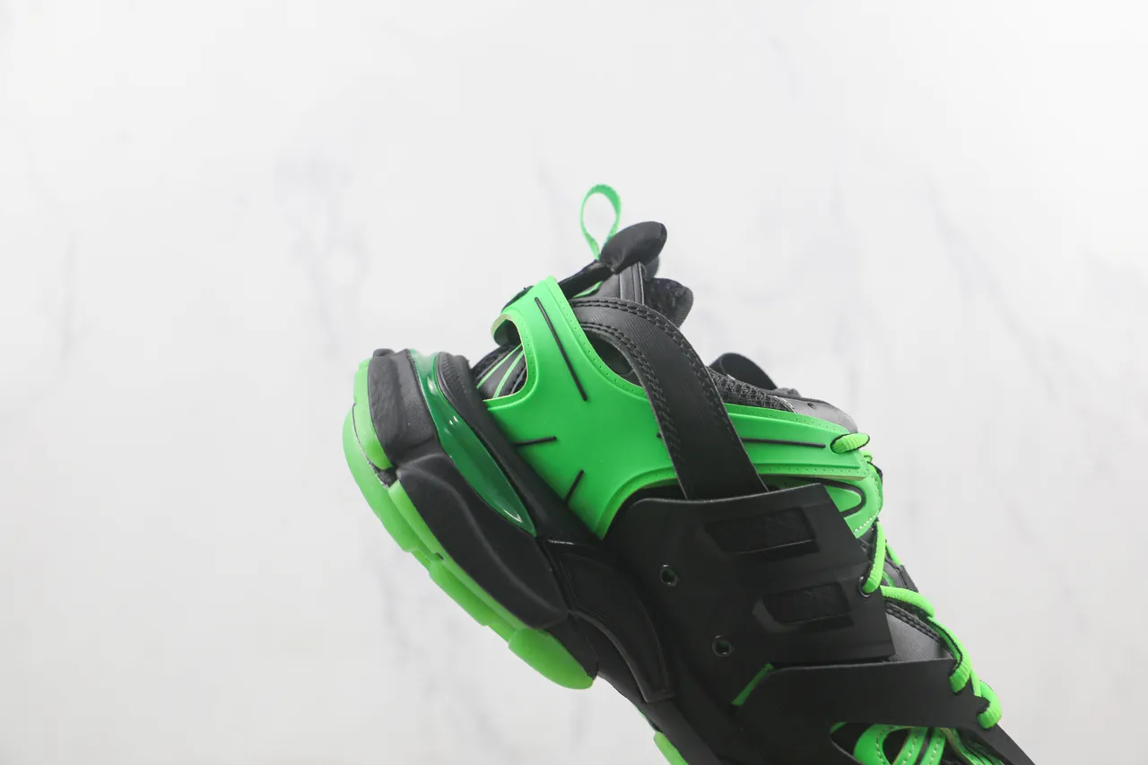 Balenciaga Runner Neon Green and Black Chunky Sneakers 5