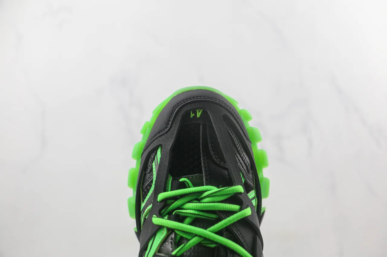 Balenciaga Runner Neon Green and Black Chunky Sneakers 6