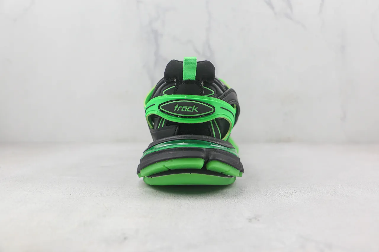 Balenciaga Runner Neon Green and Black Chunky Sneakers 9