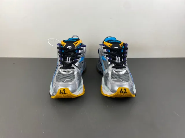 Balenciaga Runner Silver Blue Yellow Lifestyle Sneakers 11