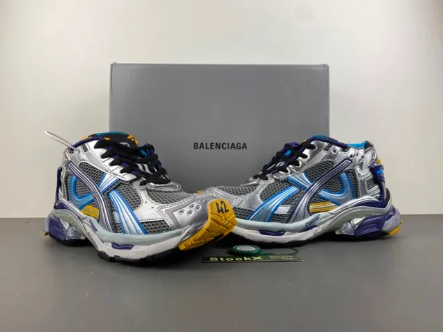 Balenciaga Runner Silver Blue Yellow Lifestyle Sneakers 13