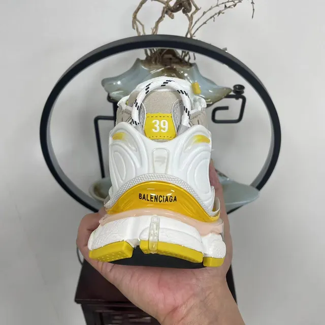 Balenciaga Runner White Beige Yellow Chunky Sneakers 11