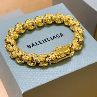 Balenciaga جمجمة سلسلة سوار معدن ذهبي