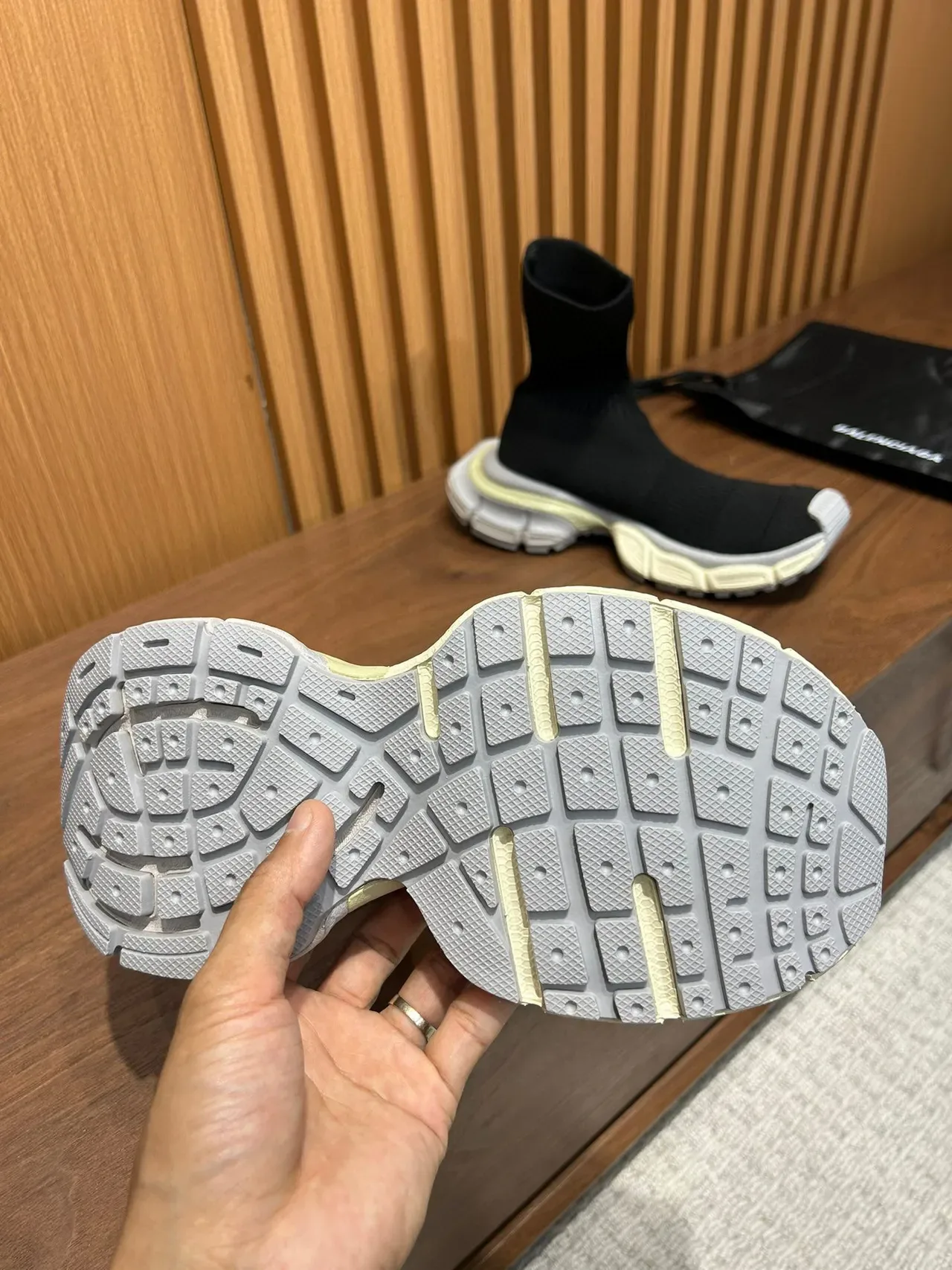 Balenciaga Speed Trainer Black and Off-White Lifestyle Sneakers 2
