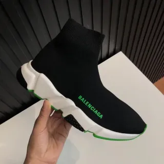 Balenciaga Speed Trainer Black White Green Lifestyle Sneakers