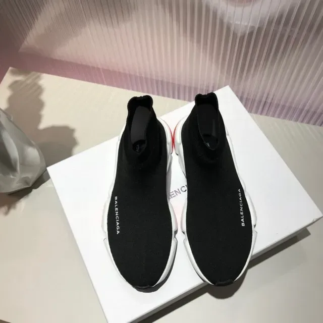 Balenciaga Speed Trainer noir blanc vert style de vie sneakers 9