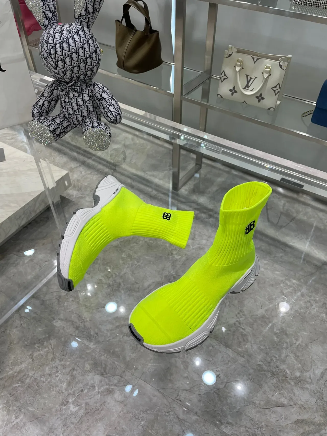 Balenciaga Speed Trainer Tênis Chunky Amarelo Neon 6