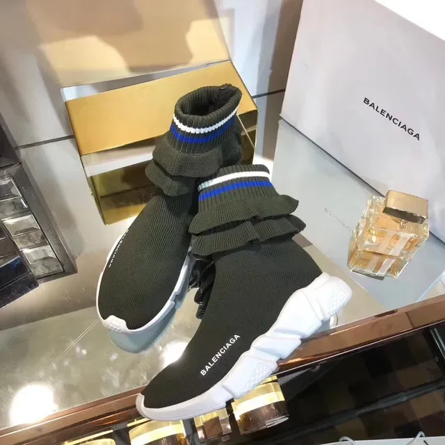 Balenciaga Speed Trainer Verde Oliva Punho franzido Tênis lifestyle 3