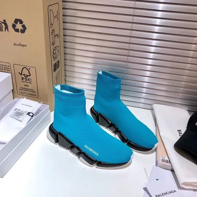 Balenciaga Speed Trainer Turquoise Sock-Fit tênis lifestyle 6