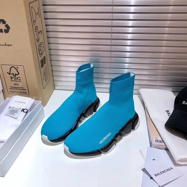 Balenciaga Speed Trainer Turquoise Sock-Fit tênis lifestyle 8