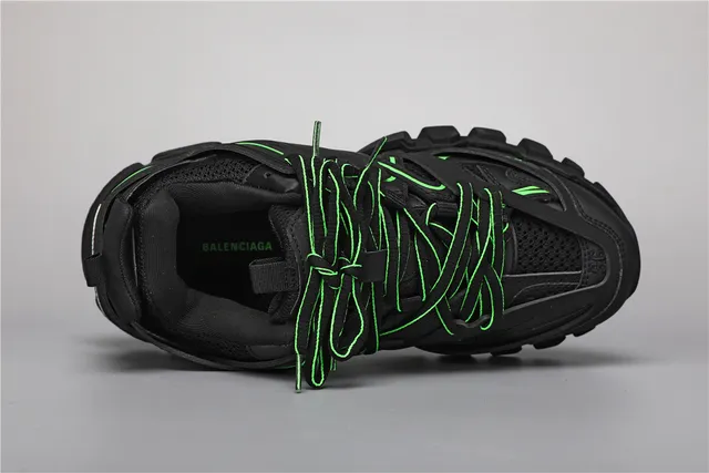 Balenciaga Track chaussures chunky noires et vertes 7