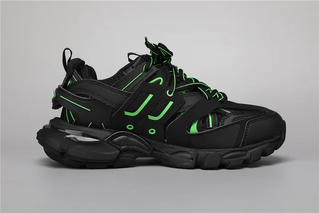 Balenciaga Track chaussures chunky noires et vertes 8