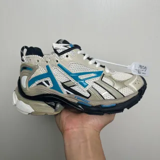 Balenciaga Track Trainer بيج أزرق أسود حذاء كيونكي