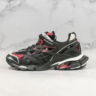 بولنسياغا Track Trainer أحذية أسود أحمر أبيض سميكة