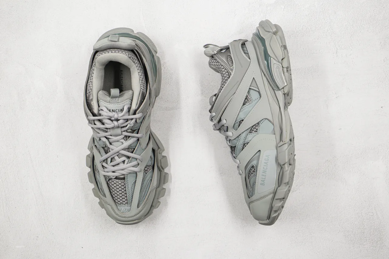 Balenciaga Track Trainer Light Gray Chunky Sneakers 8