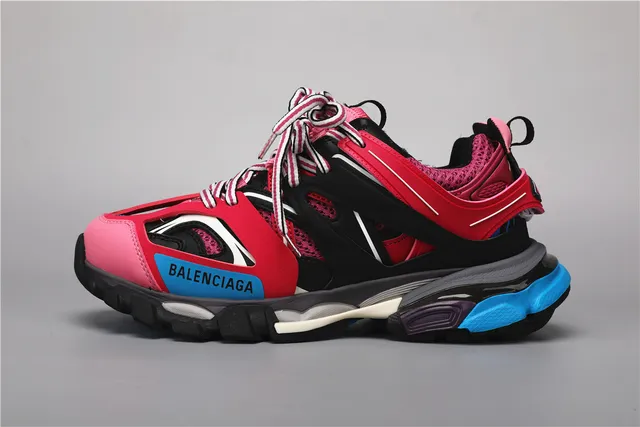 Balenciaga Track Trainer rose noir bleu chunky sneakers 9