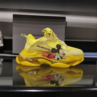 Balenciaga Triple S Mickey Mouse Yellow Chunky Sneakers