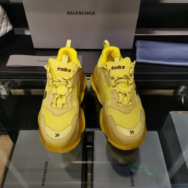 Balenciaga Triple S Mickey Mouse Yellow Chunky Sneakers 5
