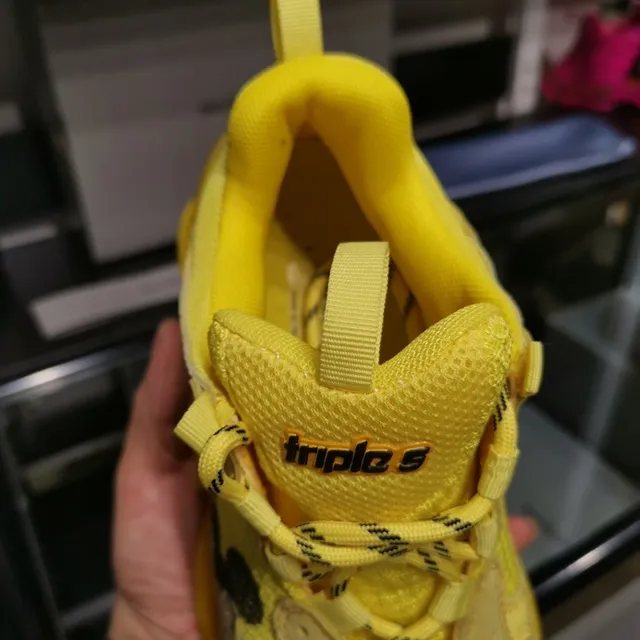 Balenciaga Triple S Mickey Mouse Yellow Chunky Sneakers 7