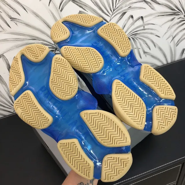 Balenciaga Triple S Royal Blue White Chunky Tênis 4
