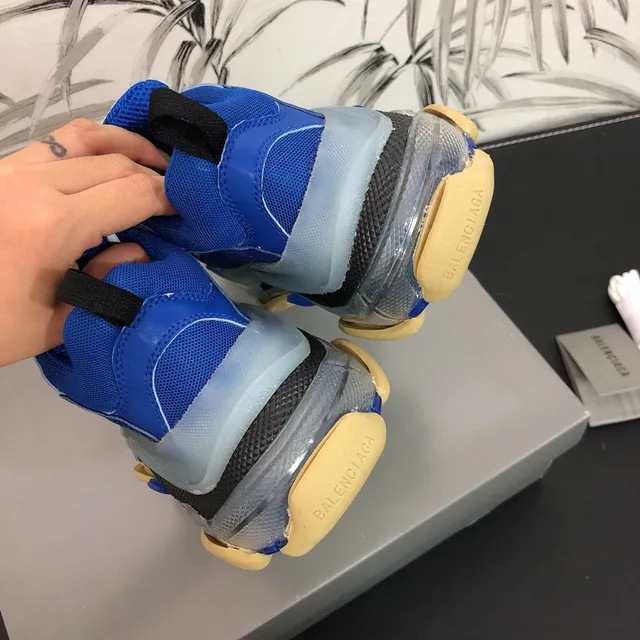 Balenciaga Triple S Royal Blue White Chunky Tênis 5
