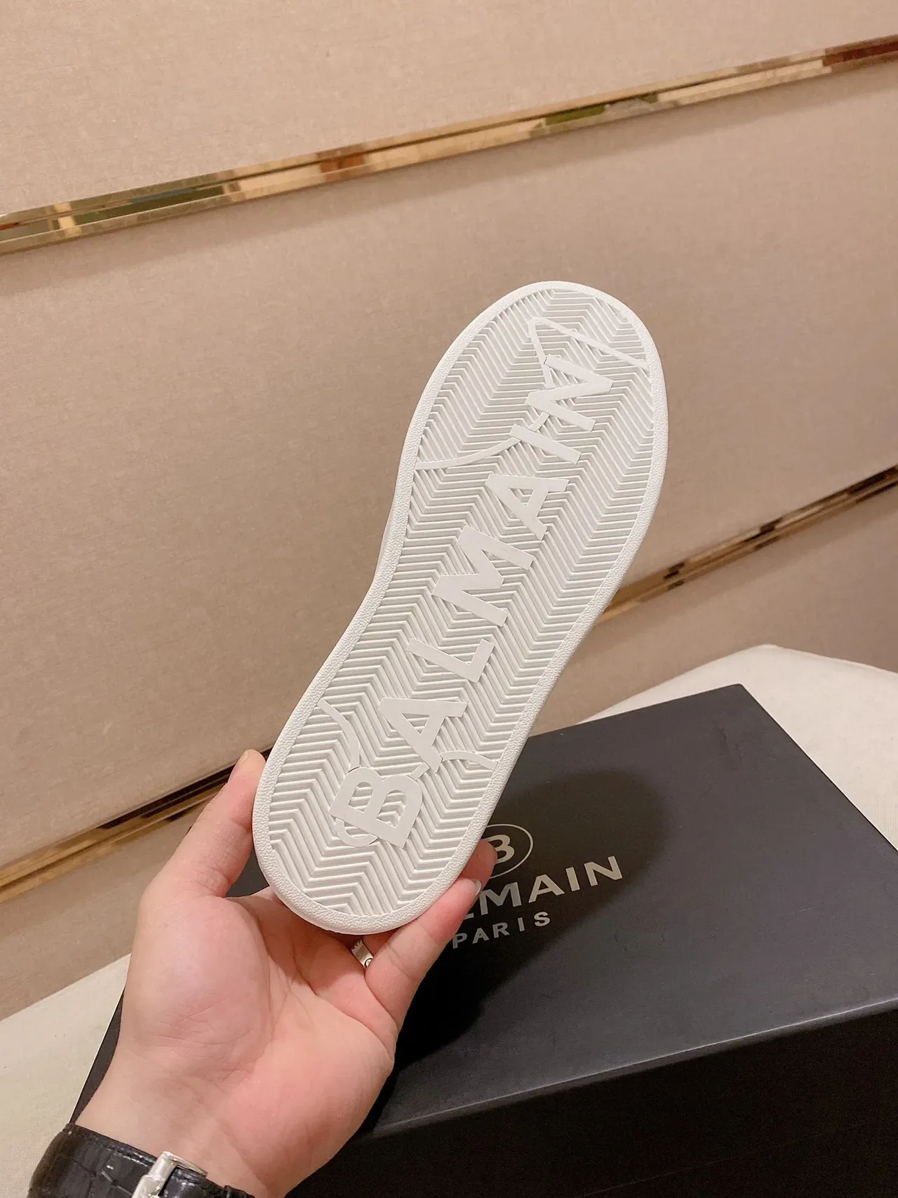 Balmain B-Bold White Gray High-Top Platform Sole Lifestyle Sneakers 3