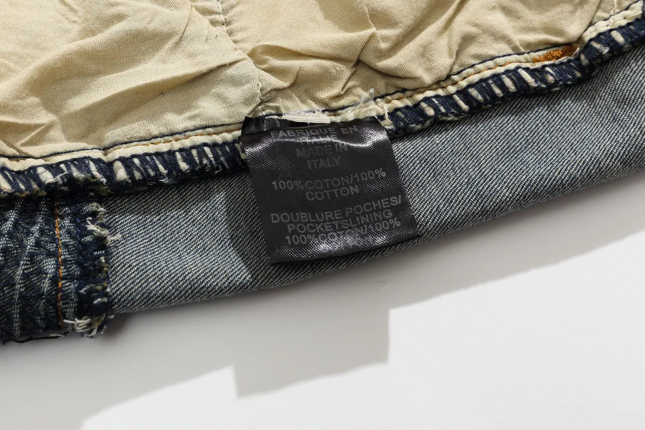 Balmain Moto Panel Distressed Blue Denim Shorts 3