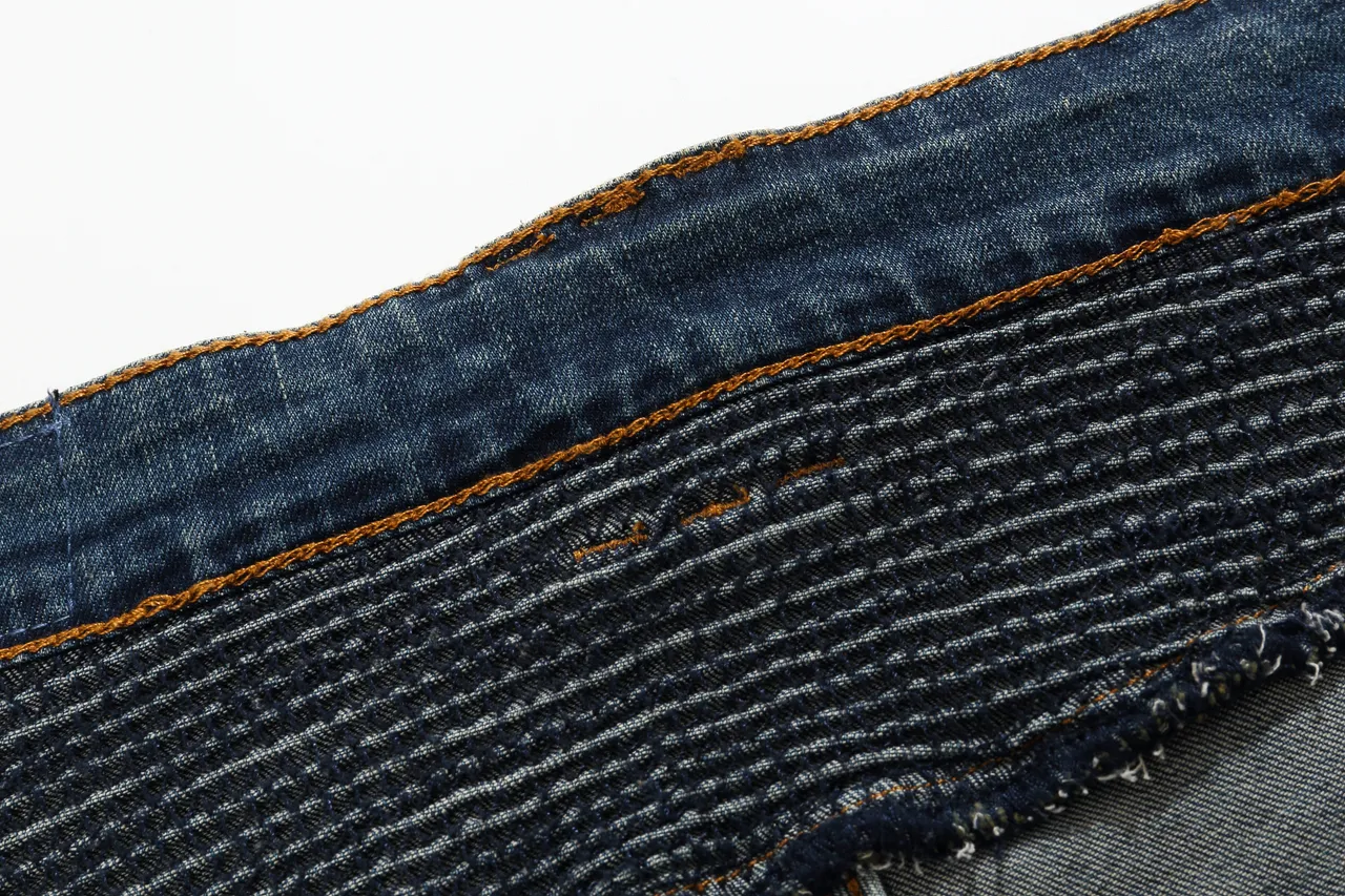 Balmain Moto Panel Distressed Blue Denim Shorts 9