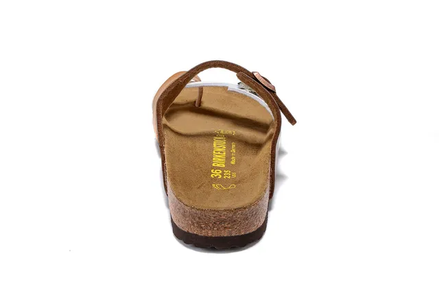 Birkenstock Arizona Sandales Casual Marron et Blanc 3