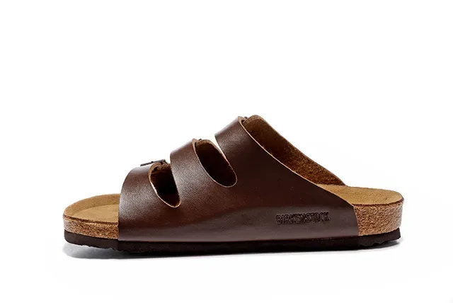 Birkenstock Arizona Brown Leather Three-Strap Casual Sandals 4