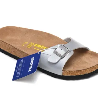 Birkenstock Arizona ধাতবী রূপার ক্যাজুয়াল স্যান্ডেল