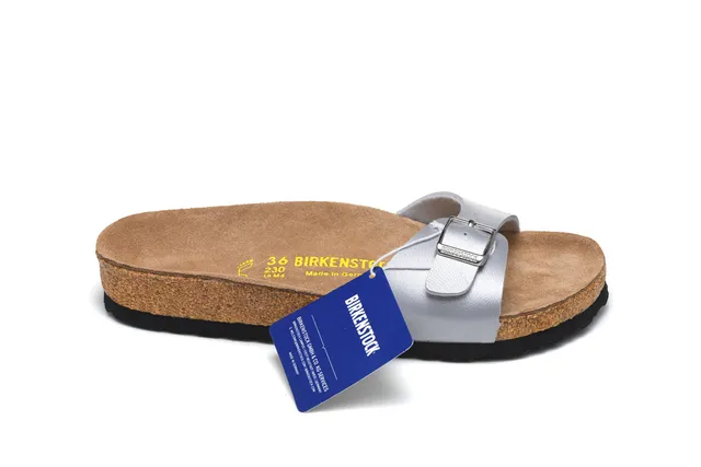 Birkenstock Arizona Sandales casual en argent métallique 2