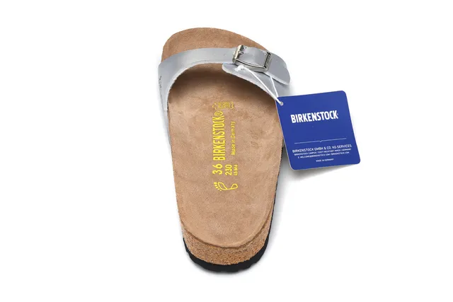 Birkenstock Arizona Sandales casual en argent métallique 5