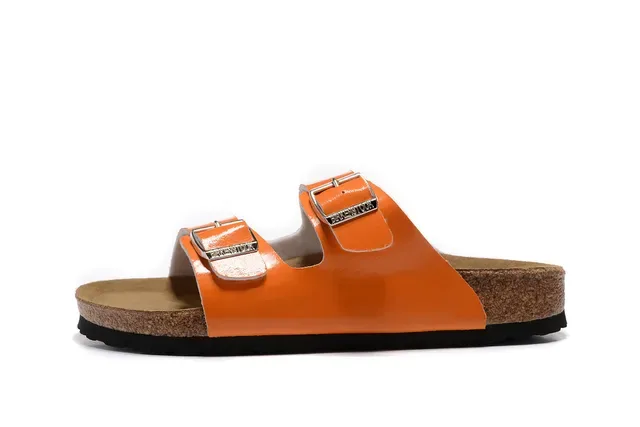 Birkenstock Arizona Orange Patent Casual Sandals 2