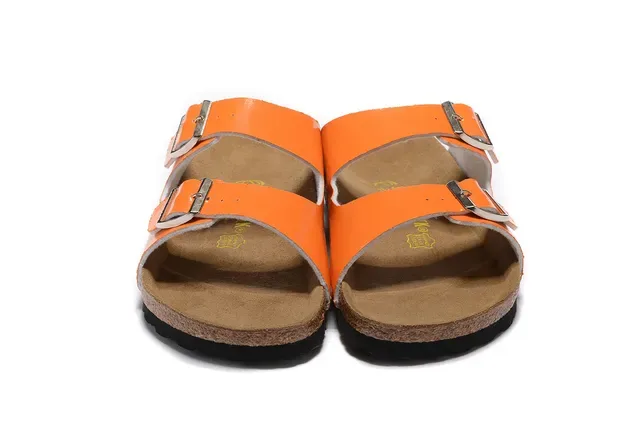 Birkenstock Arizona Orange Patent Casual Sandals 3