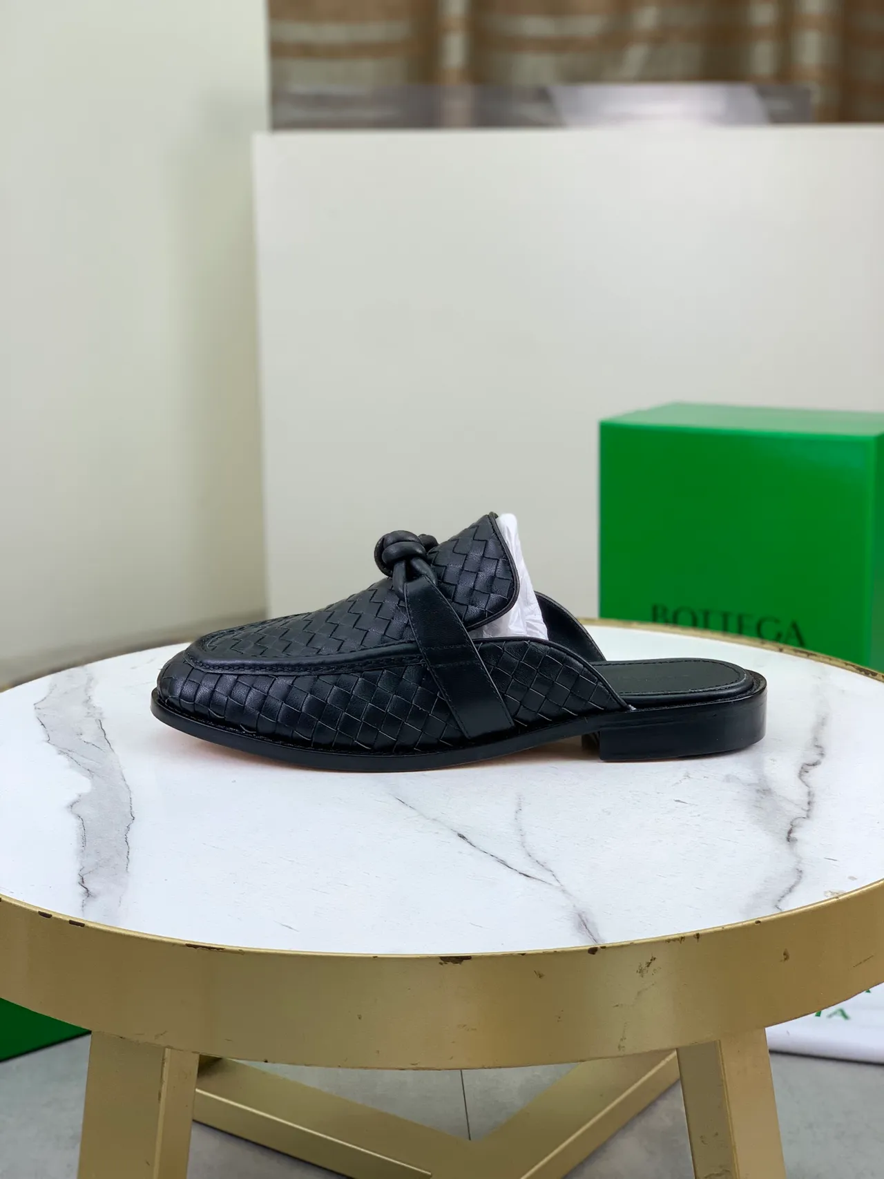 Bottega Veneta Andiamo Noir Intrecciato Tissé mocassin 6