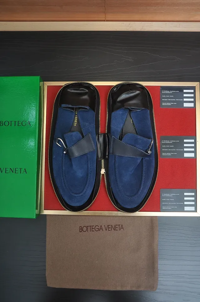 Bottega Veneta Andiamo Mocassins daim bleu horsebit 5