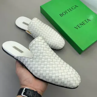 Bottega Veneta Andiamo White Intrecciato Woven Loafers