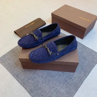 Bottega Veneta Andiamo 编织麂皮乐福鞋