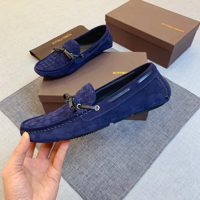 Bottega Veneta Andiamo Mocassins en daim tissé 2
