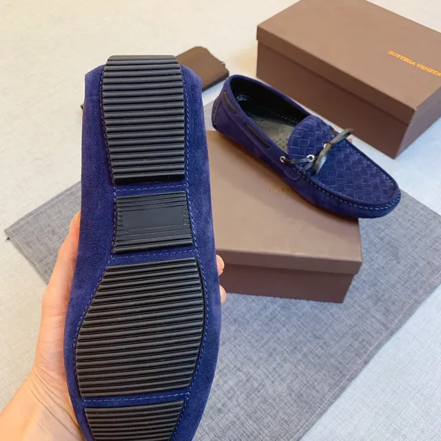 Bottega Veneta Andiamo Mocassins en daim tissé 3